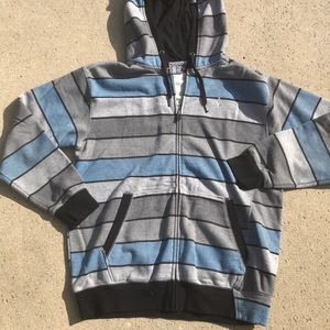 Men’s Volcom zip hooded sweatshirt. Size Large.